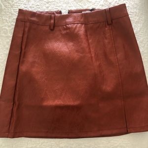 NWT Le Lis Faux Leather Mini Skirt